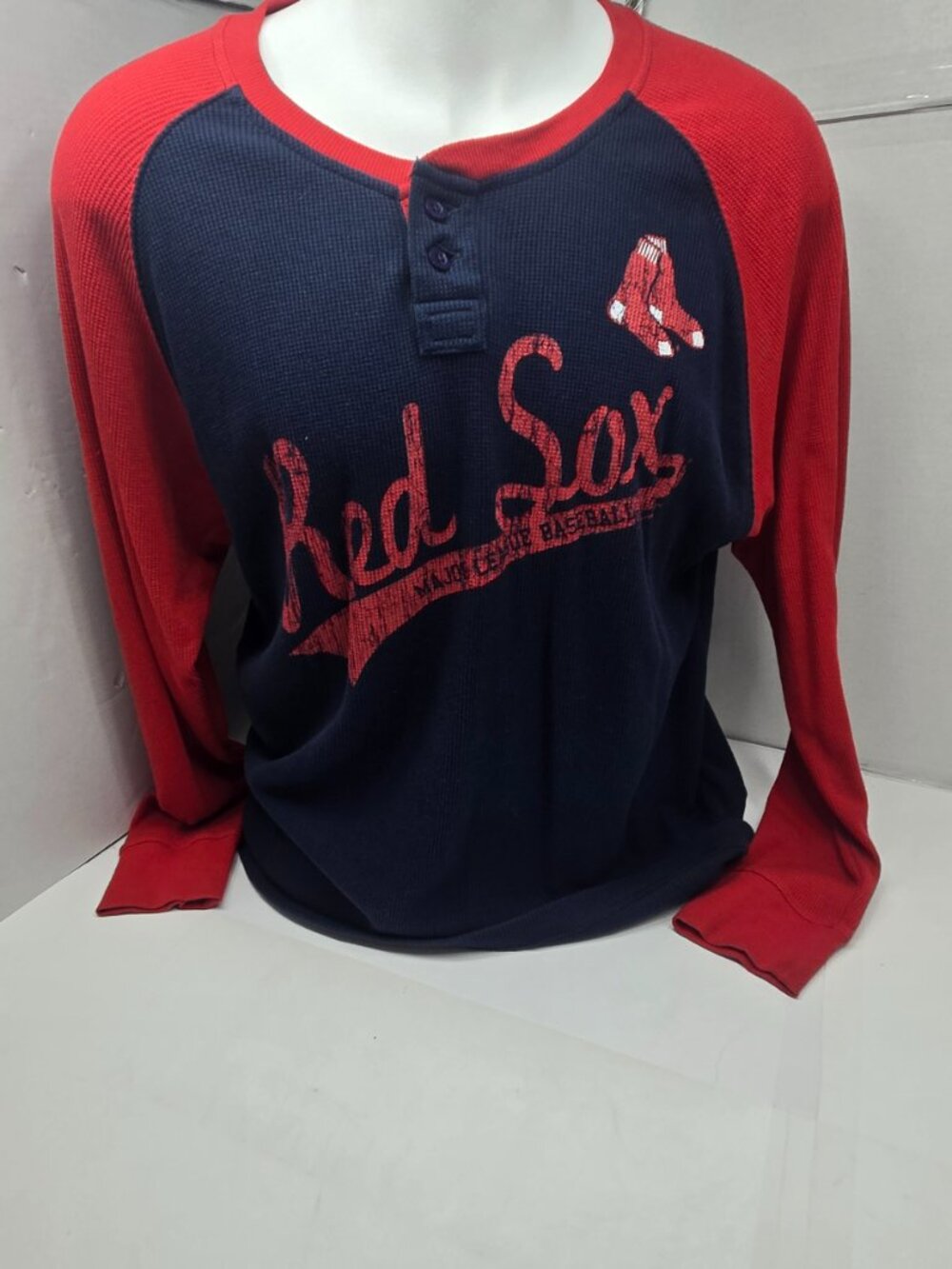 Boston Red Sox MLB True Fan Thermal Henley – Men’s XL